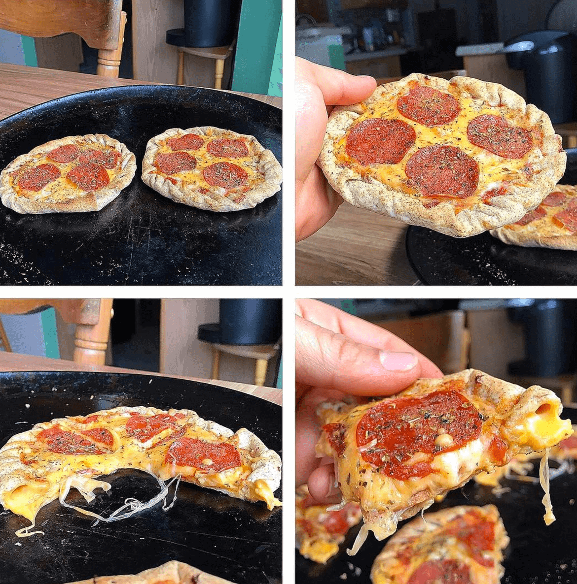 Low Carb Personal Pan Stuffed Crust Pepperoni Pizza IIFYM 165 Cals